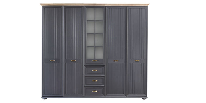 Angelic Dark 98105 5 Doors Cabinet 250Cm