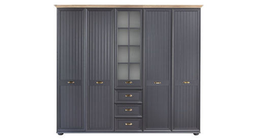 Angelic Dark 98105 5 Doors Cabinet 250Cm