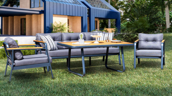 Lounge Metal Garden Table Set